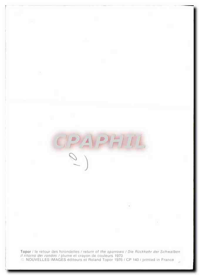 CPM Nu erotique Topor le retour des hirondelles — Rückseite