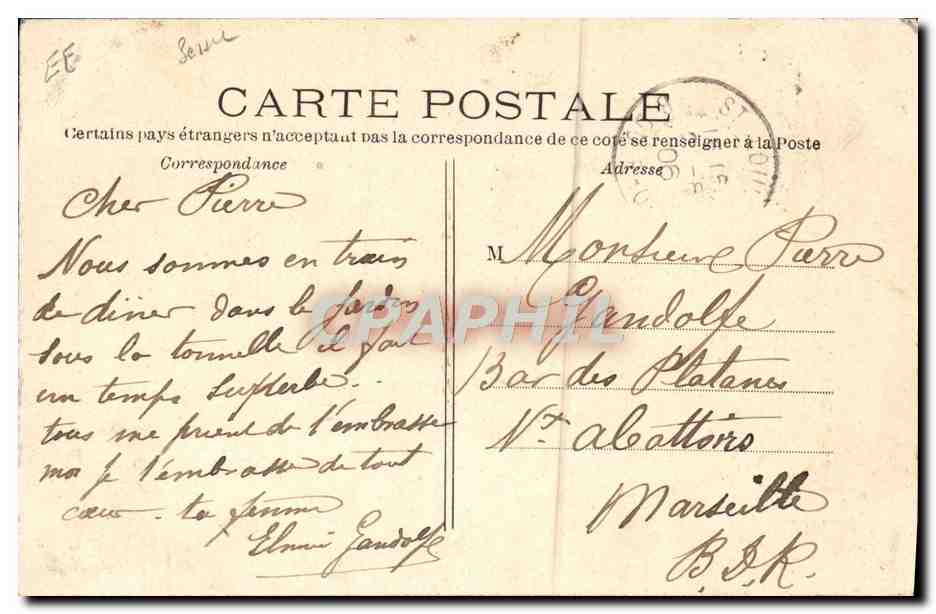 Die Ufer der Marne — En Contravention — E.M. n°153 — Rückseite