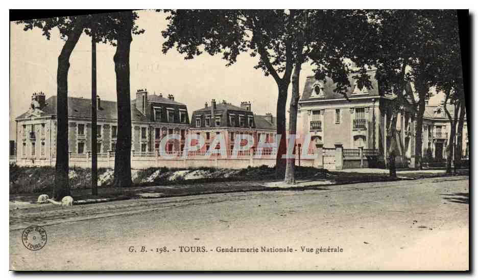 Tours — Gendarmerie Nationale — Vue générale — G. B. 198