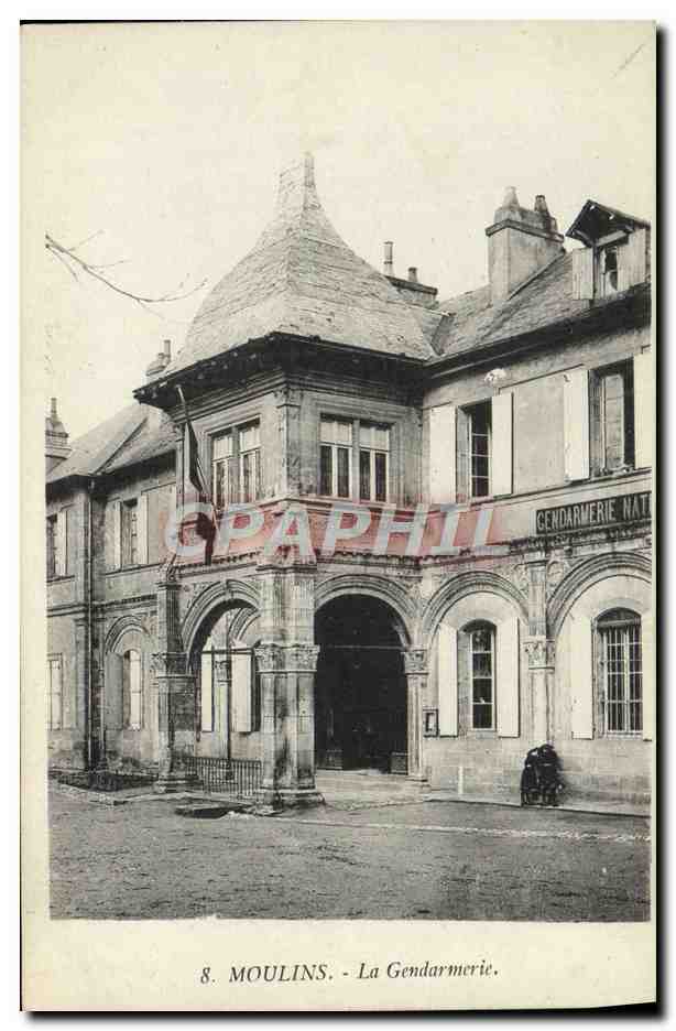 CPA Police Policier Moulins La genarmerie 