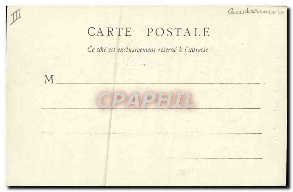 CPA Police Policier Moulins La genarmerie  — Verso