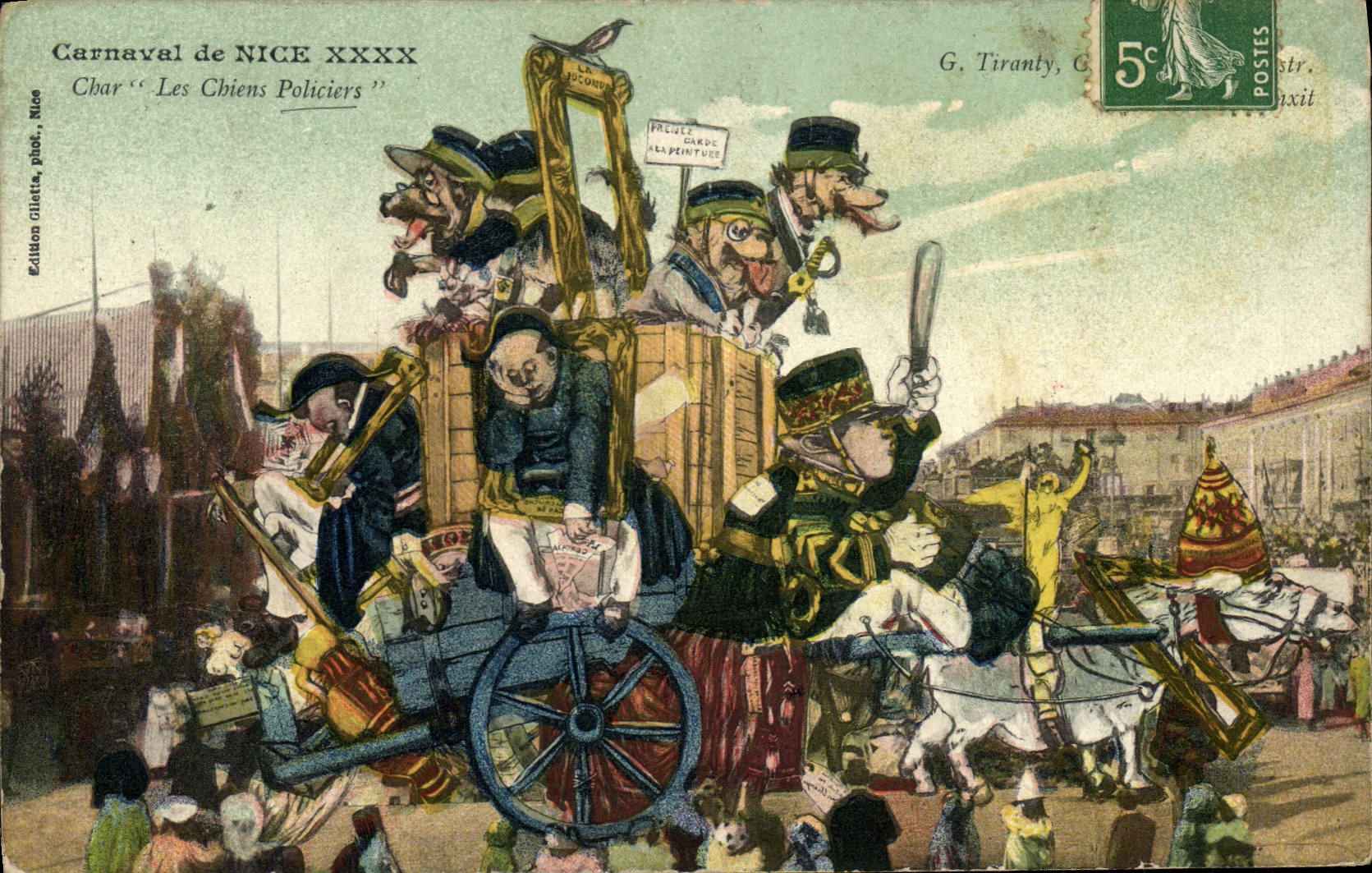 Carnaval de NICE XXXX — Char "Les Chiens Policiers" — Édition Giletta, Nice