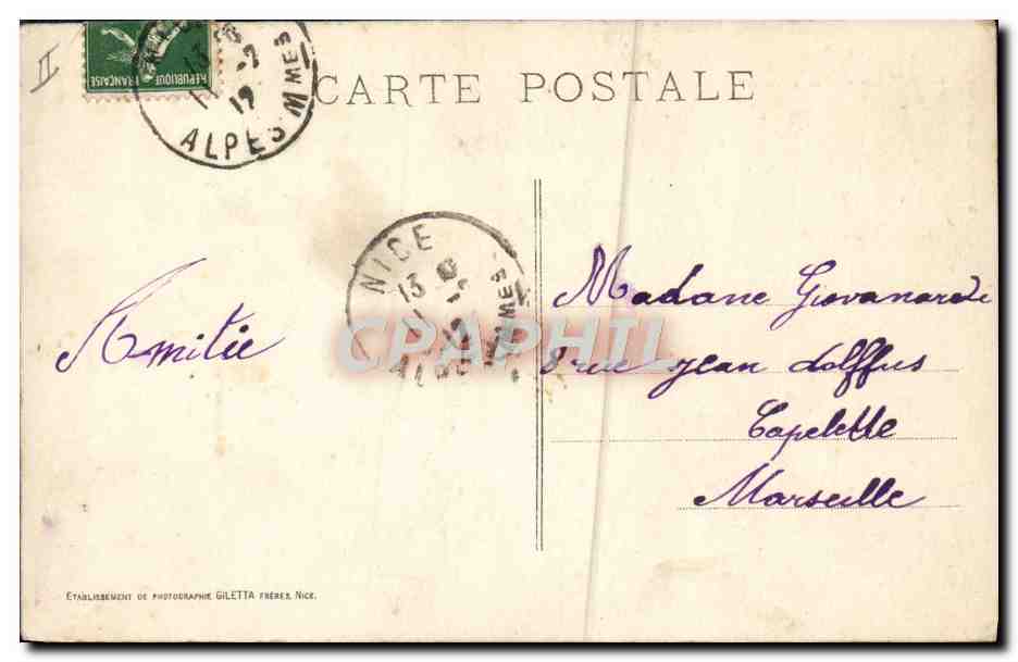 Carnaval de NICE XXXX — Char "Les Chiens Policiers" — Édition Giletta, Nice — Reverso