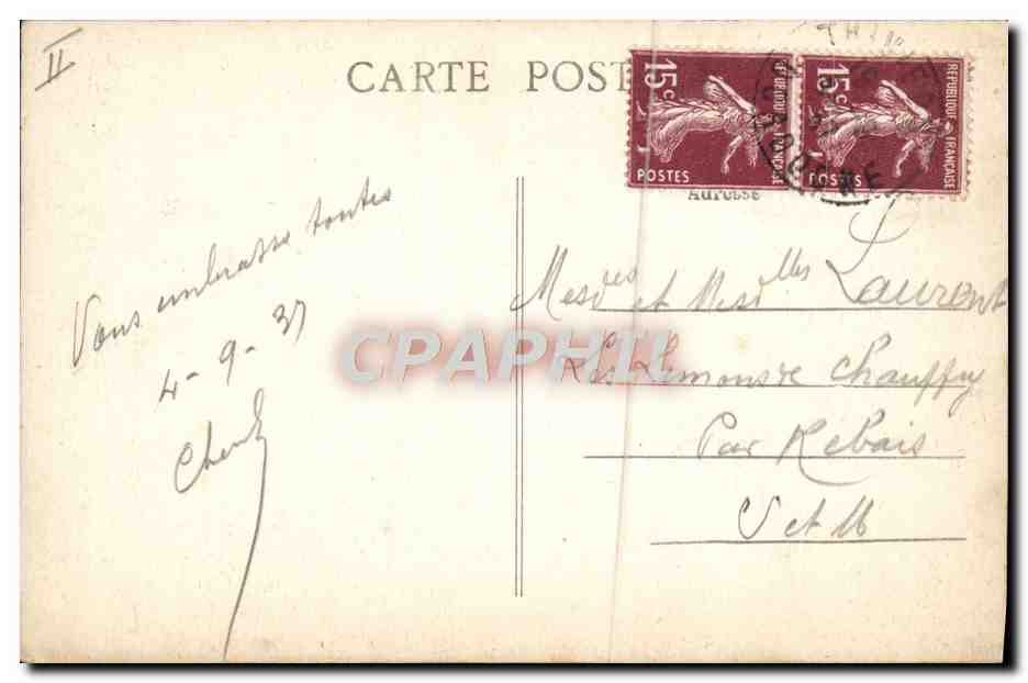 CPA Police Policier Thiviers Dordogne Vieille maison Ancienne gendarmerie  — Verso