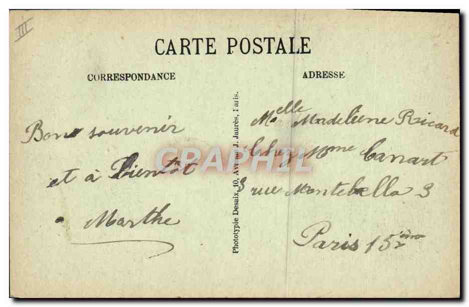 CPA Police Policier Plaisir La gendarmerie  — Verso