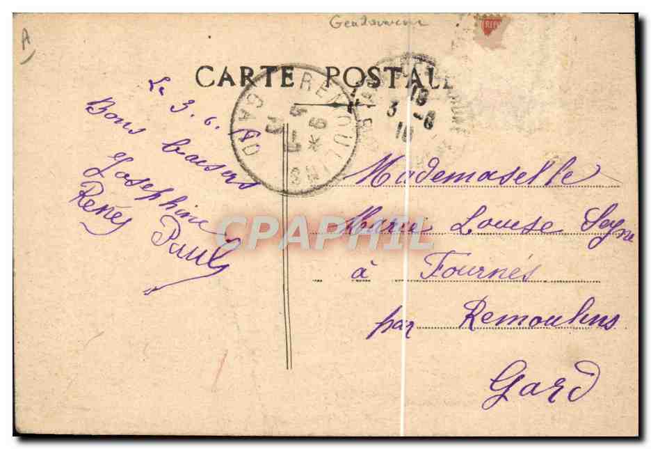 CPA Police Policier Tarascon Gendarmerie Nationale  — Verso