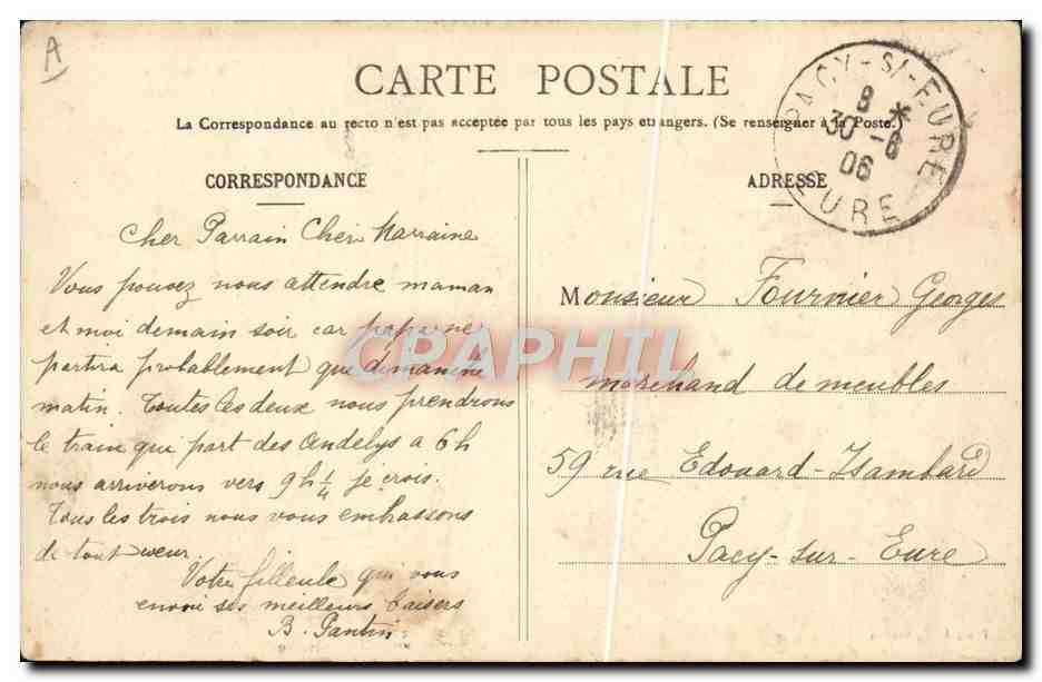 CPA Police Policier Les Andelys La gendarmerie — Verso