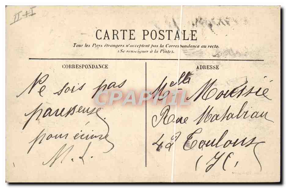 CPA Police Policier Carcassonne Nouvelle caserne de gendarmerie — Verso