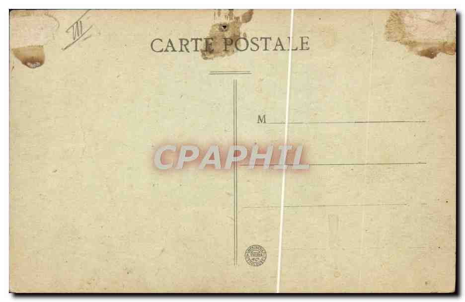 Ebreuil — Gendarmerie et Route de Vicq — Photo Bougarel, Ebreuil (Allier) — Achterkant