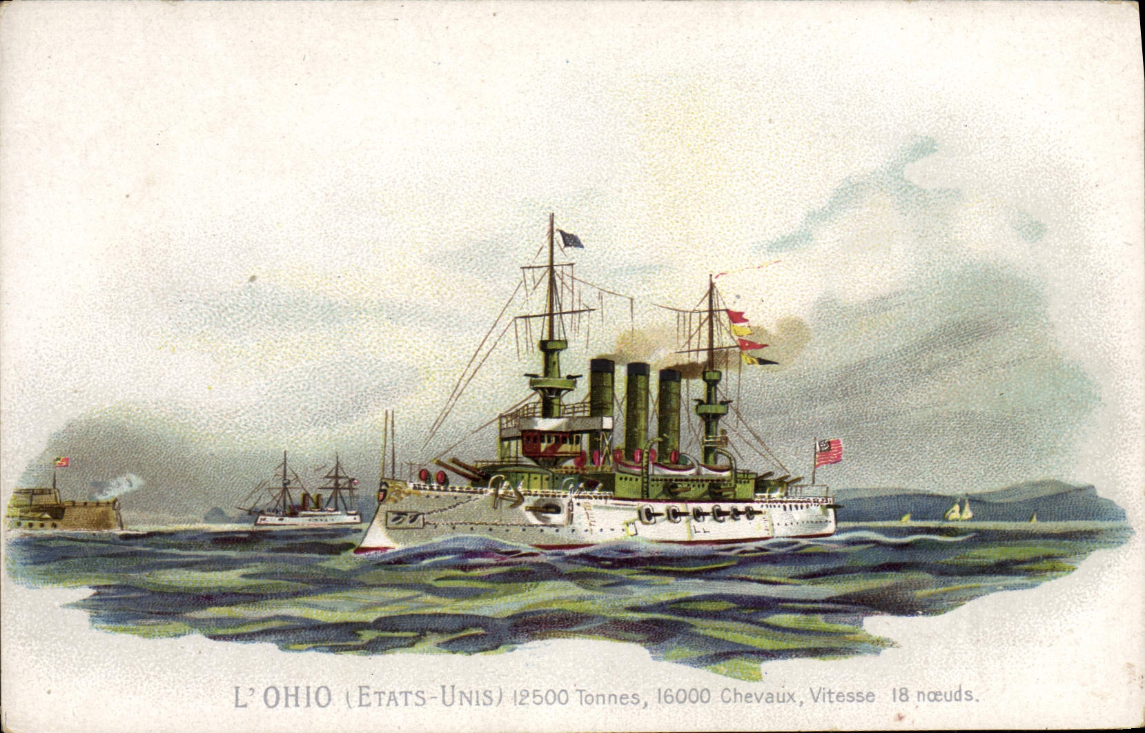 L'OHIO (ÉTATS-UNIS) — Bateau de guerre — Éditeur non identifié