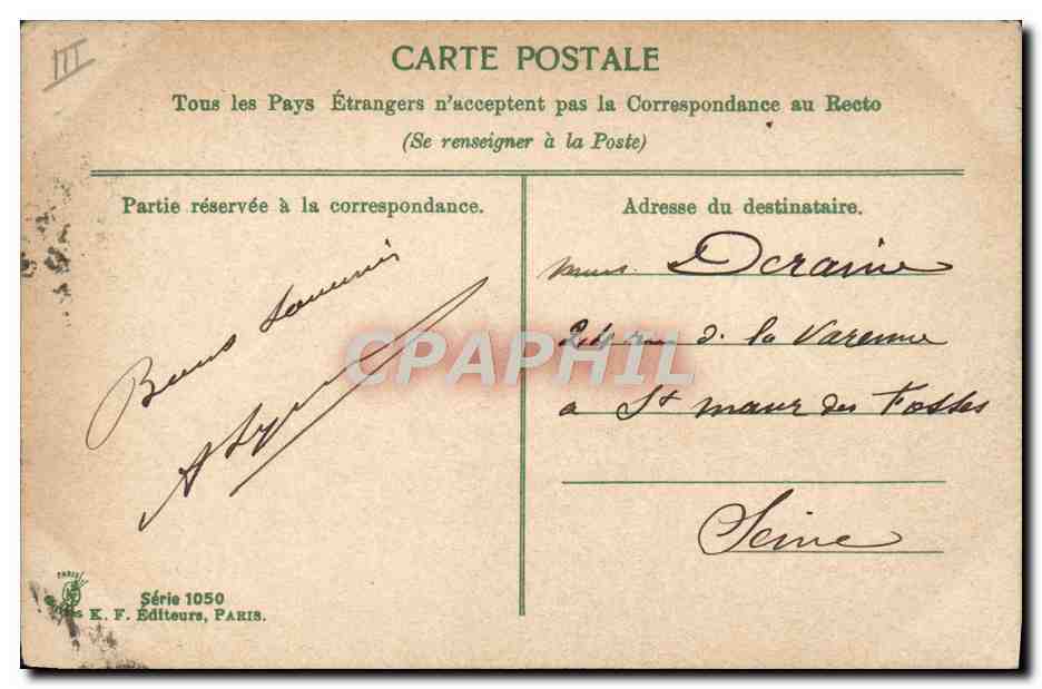 CPA Bateau Pothuau Croiseur Cuirasse  — Verso