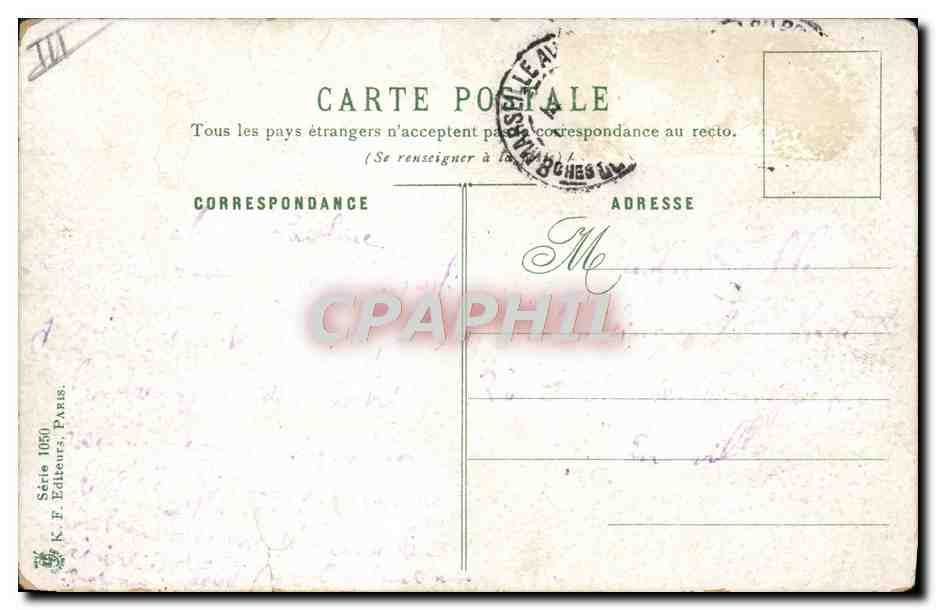 Pothuau — Croiseur Guirassé — K. F. Editeurs, Paris, Série 1050 — Verso