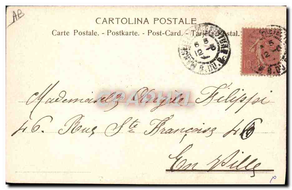 CPA Bateau  — Verso