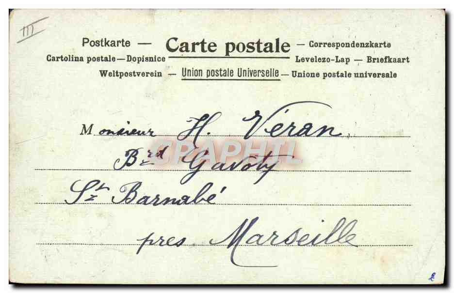 Navire K. Wilhelmina D. Ned. — Hollande — 4600 Tonnes, 5900 Chevaux, Vitesse 17 nœuds — Verso
