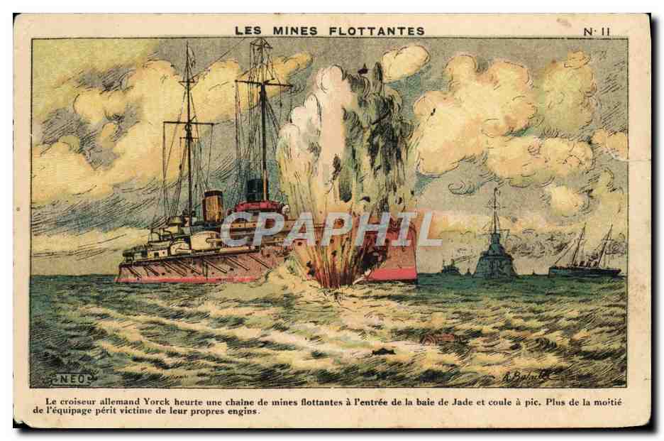 CPA Bateau Croiseur allemand Yorck