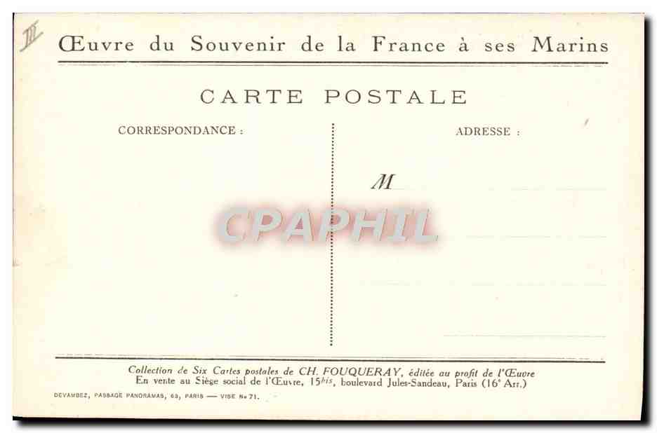 CPA Bateau L'arraisonnement du neutre  — Verso