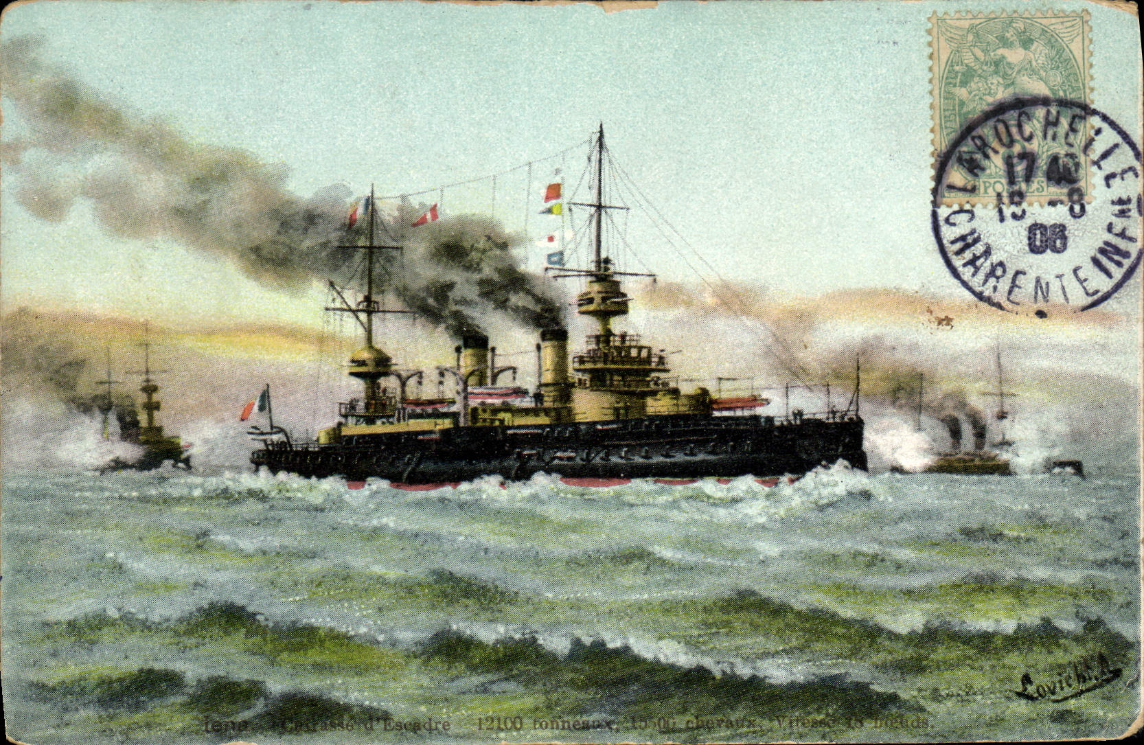CPA Bateau Iena Cuirasse d'escadre 