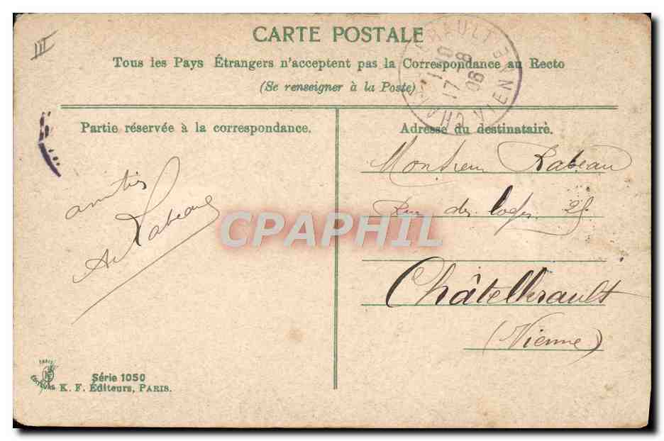 CPA Bateau Iena Cuirasse d'escadre  — Verso