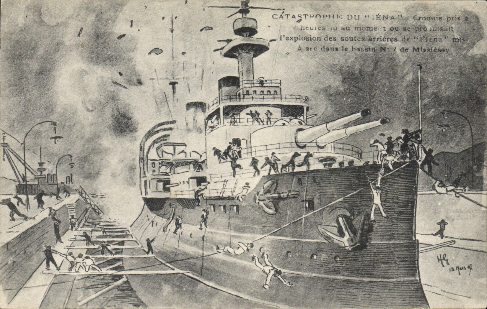 CPA Bateau Catastrophe du iena 