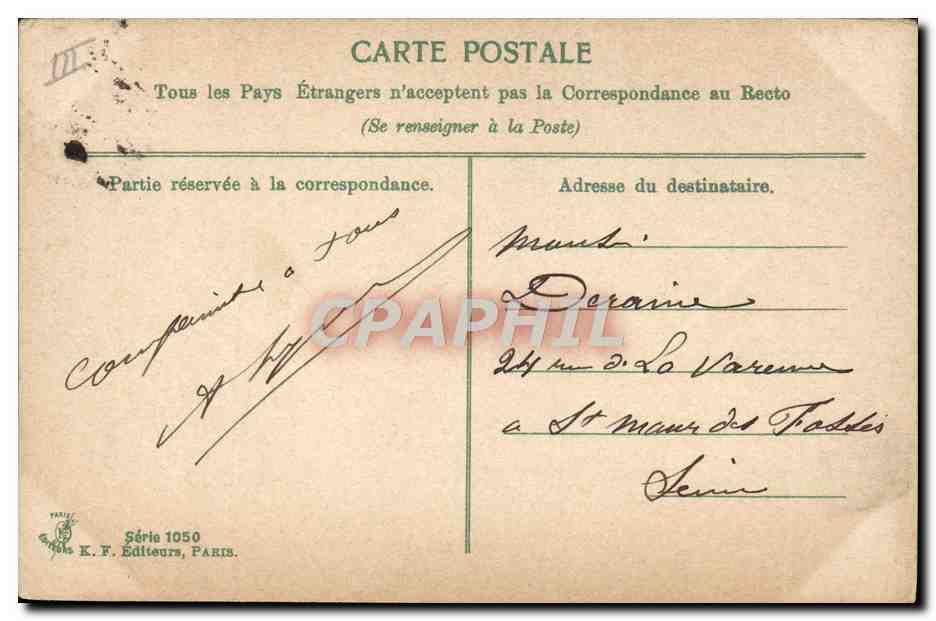 CPA Bateau Guichen Croiseur Corsaire  — Verso