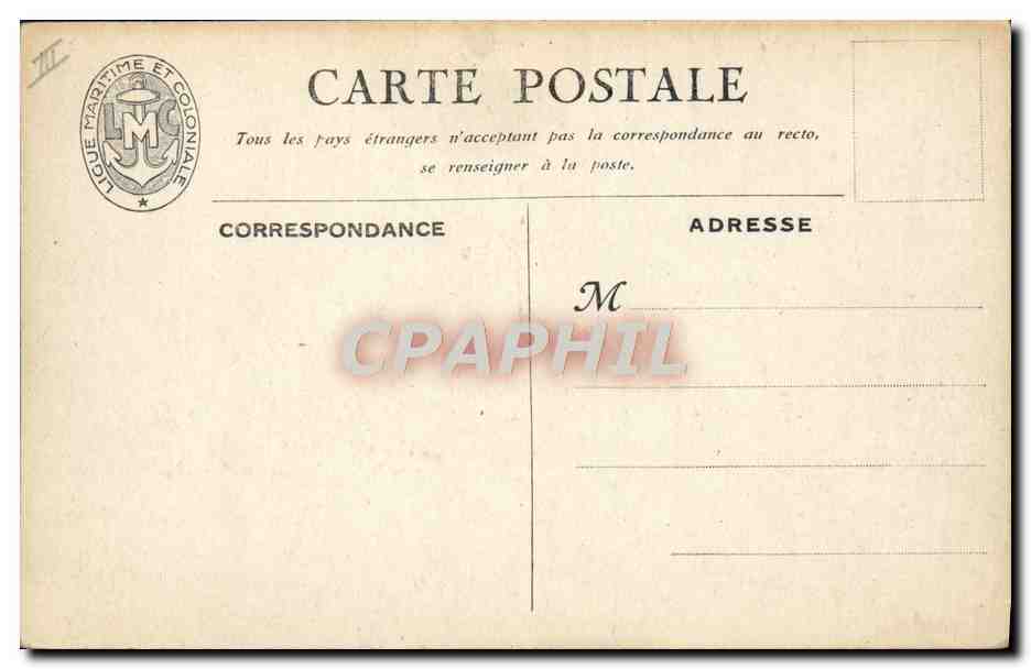 CPA Bateau Le croiseur Foch  — Verso