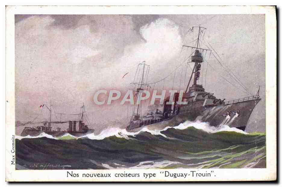 CPA Bateau Nos nouveaux croiseurs type Duguay Trouin