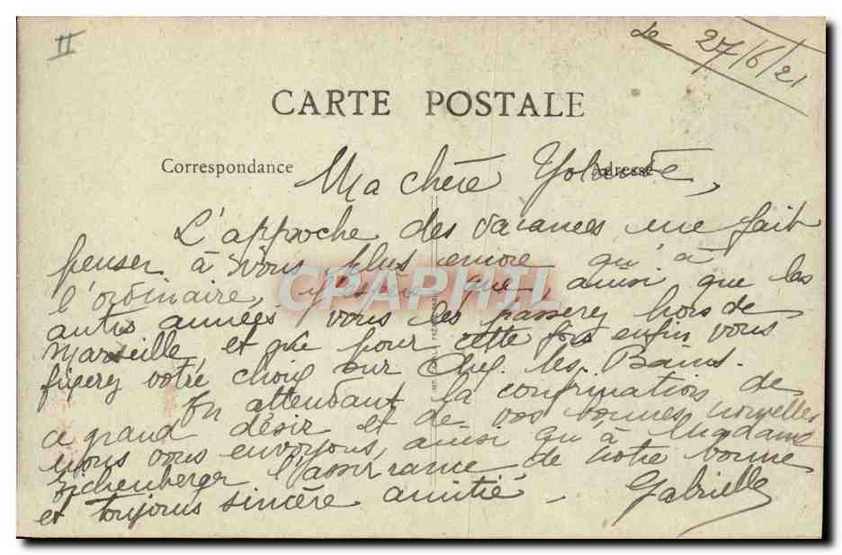 CPA Aix les Bains Le hall du grand cercle l'entree du Theatre  — Verso