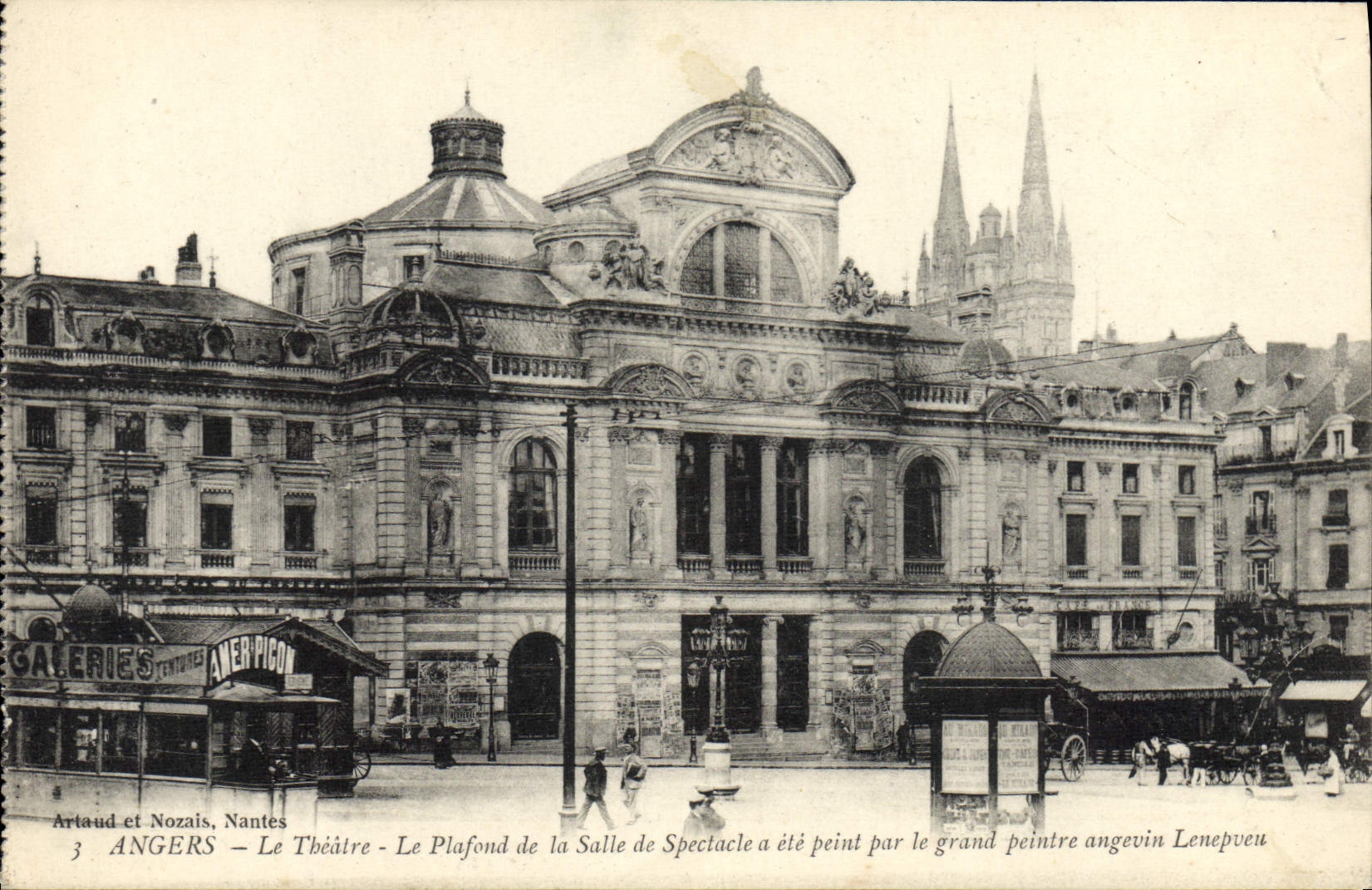 CPA Angers Le Theatre La plafond de la salle du spectacle peintre Lenepveu 