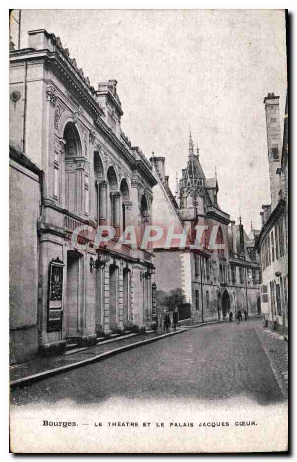 CPA Bourges Le Theatre et le palais Jacques Coeur 