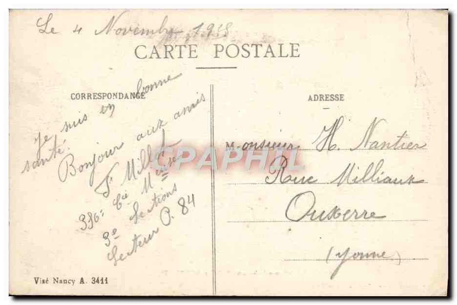 Eclatements d'obus sur Pont-à-Mousson — Guerre 1914-1915 — Rebouulet, libraire éditeur — Rückseite
