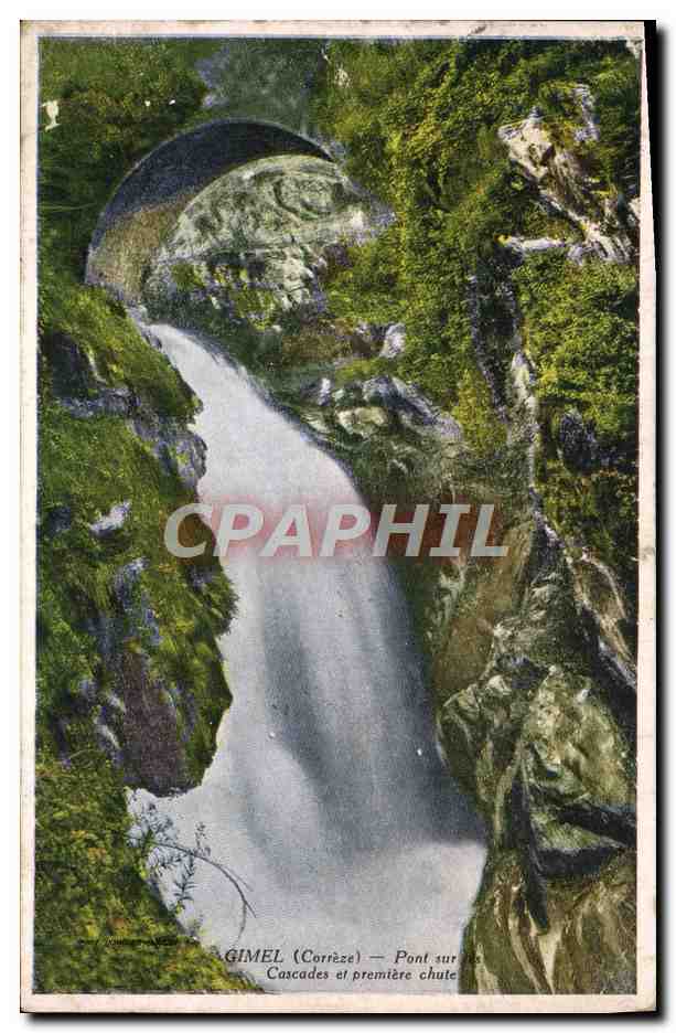 CPA Gimel Pont Sur les Cascades et Premiere chute
