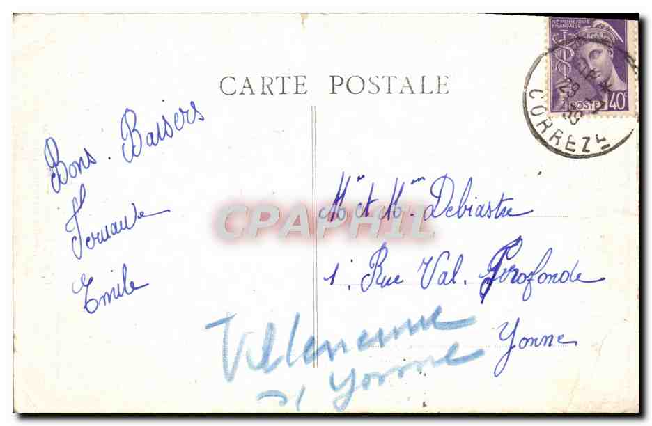 CPA Gimel Pont Sur les Cascades et Premiere chute — Rückseite
