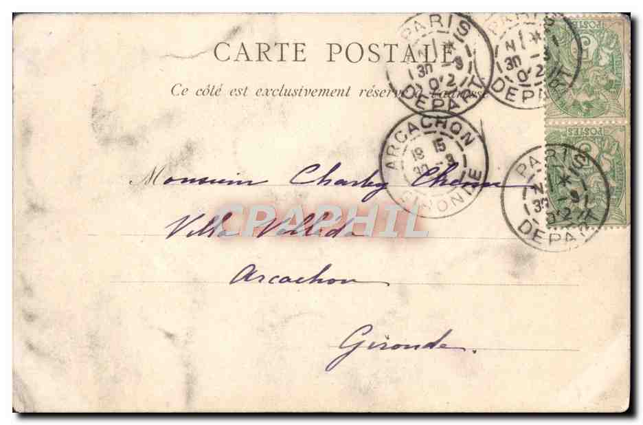 CPA Paris Le Loure Les Guichets — Rückseite