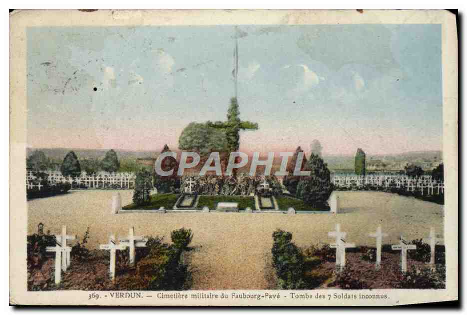 Verdun — Military Cemetery of Faubourg-Pavé — Tomb of the 7 Unknown Soldiers — CPAPHIL 369