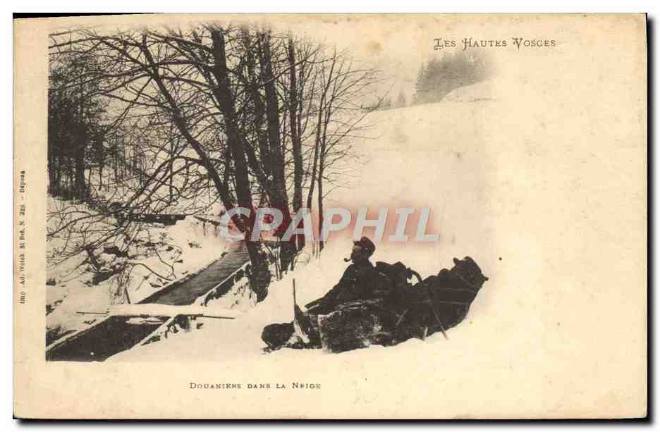 CPA Douane Douanes Douaniers dans la neige Hautes Vosges