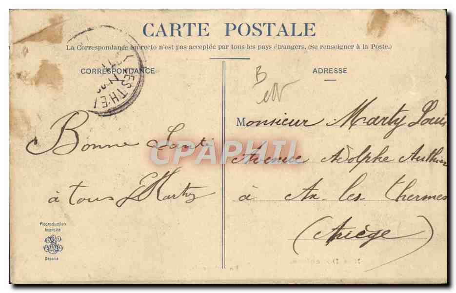 CPA Douane Douanes Douanier Em embuscade Chien — Rückseite