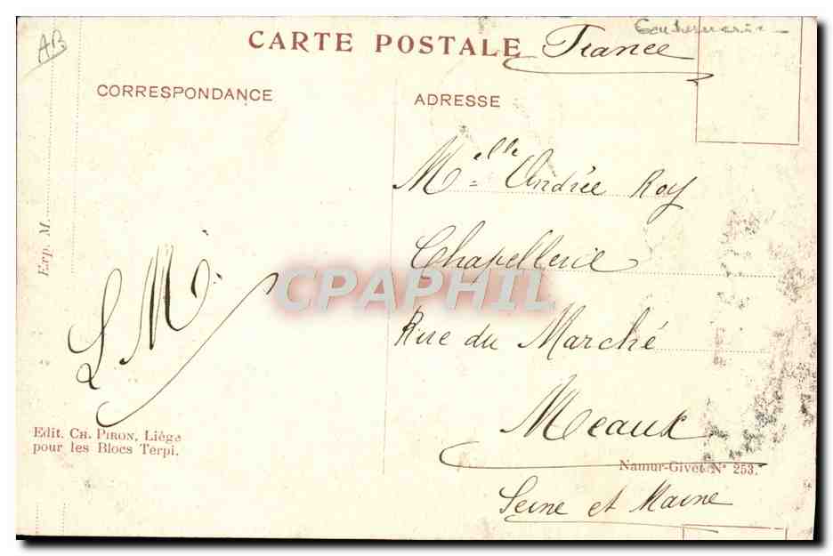 CPA Douane Douanes Douanier heer Agimont Vagabond accueilli a la frontiere — Rückseite