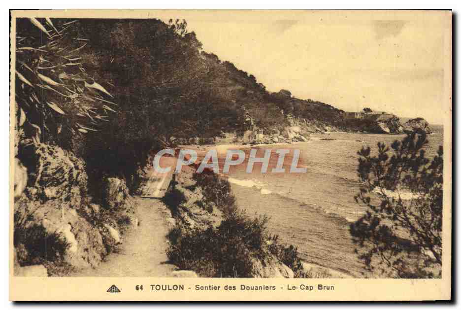 CPA Douane Douanes Douanier Toulon Sentier des douaniers le Cap Brun 