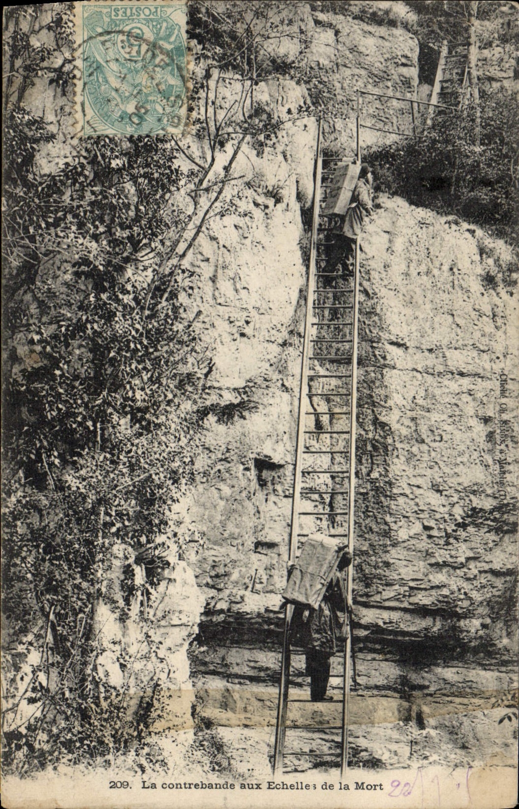 CPA Douane Douanes Douanier La contrebande aux echelles de la mort 