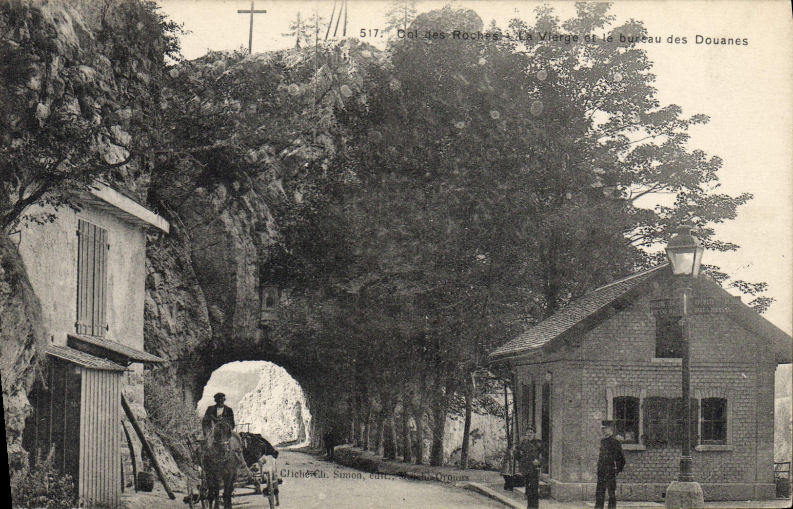 CPA Douane Douanes Douanier Col des Roches La vierge et le bureau des Douanes