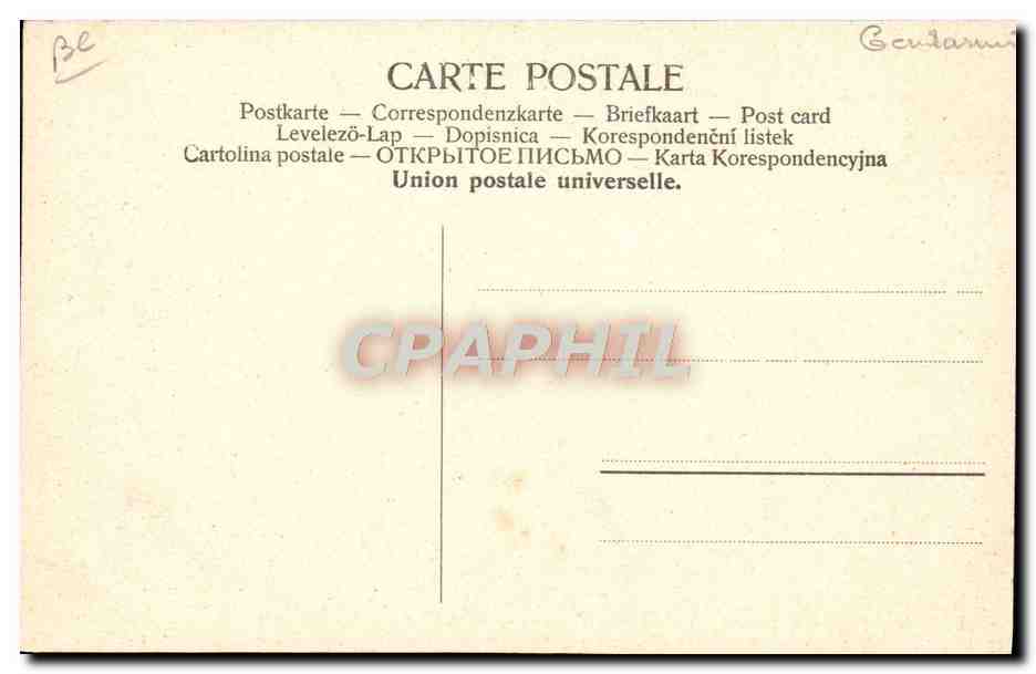 CPA Douane Douanes Douanier Frontiere Franco allemande Villerupt Gendarmes allemands  — Rückseite