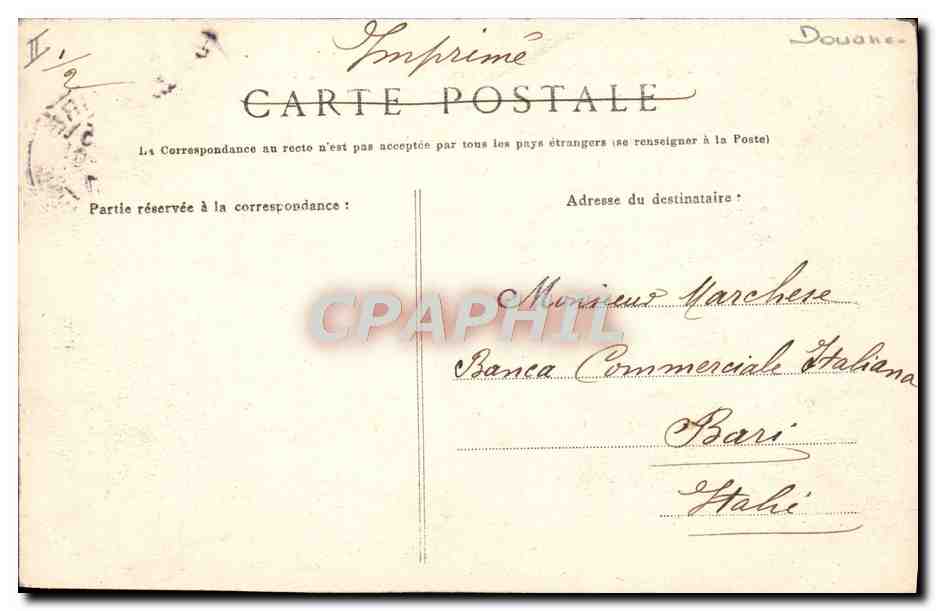 CPA Douane Douanes Douanier St Nazaire Le pont roulant La caserne de la Douane  — Rückseite