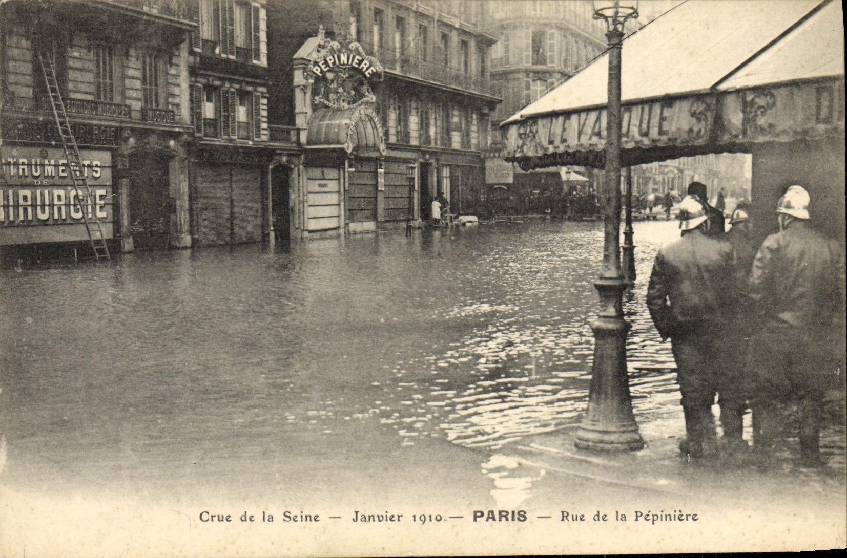 Crue de la Seine — Janvier 1910 — PARIS — Rue de la Pépinière