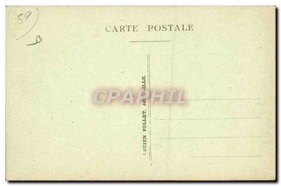 Roubaix — L'Hôtel des Pompiers — L.P. 42, éditeur Lucien Pollet, Échillée — Reverso