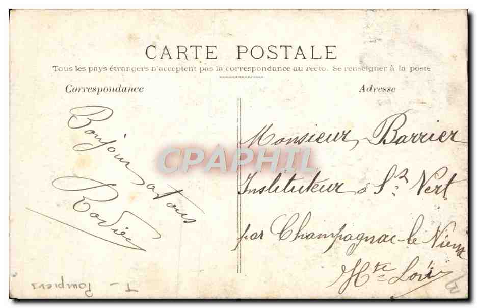 CPA Sapeurs Pompiers Inondations de Paris Bercy Pont PLM Pompiers sauveteurs — Back