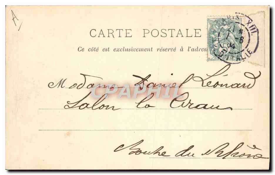 CPA Sapeurs Pompiers Caserne des pompiers Boulevard Port Roayl — Back
