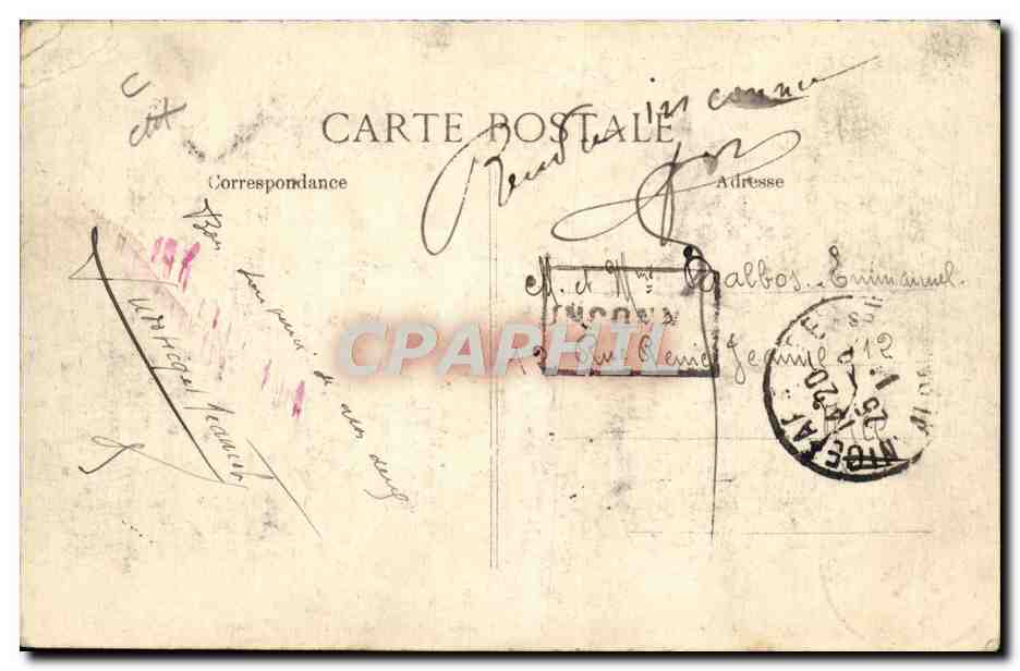 Tarjeta postal antigua Bomberos L'orage du 15 juin a Paris Eboulement a l'angle de la rue de al Boetie et du faubourg Saint Honore — Reverso