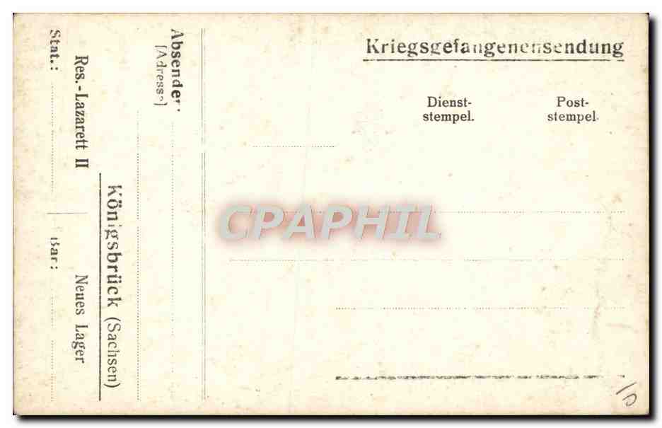 Gefangenen Lager Königsbrück — Baracken-Brand — Kriegsgefangenen-Sendung — Reverso