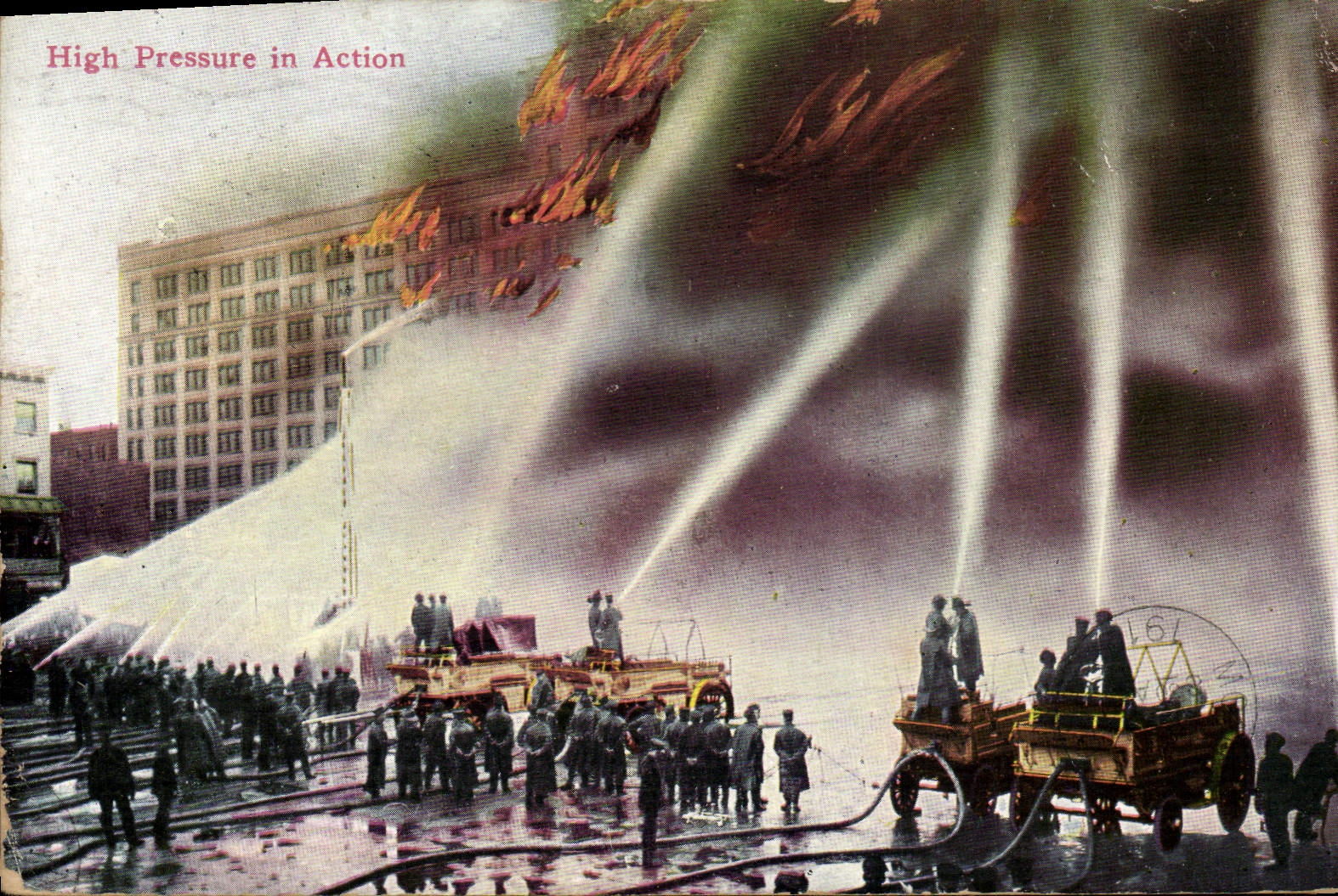 Incendie — pompiers en action — Success Postal Card Co., New York, n° 1075