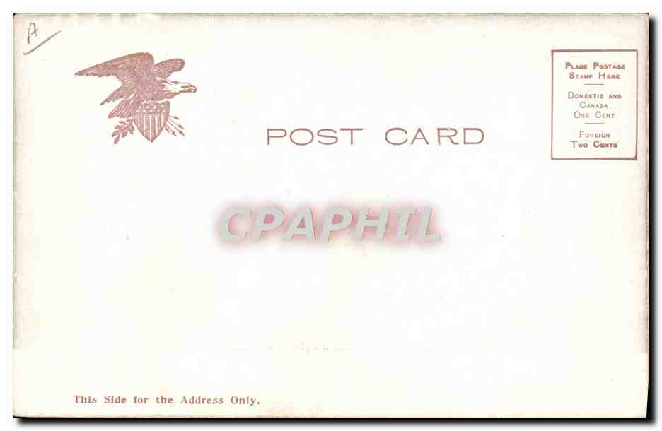 Cavalier de pompiers — Départ pour un incendie — 1946 Illustrated Post Card Co., N.Y. — Reverso